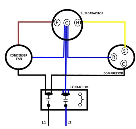 wiring condenser fan capacitor